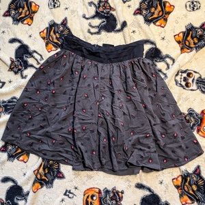 Sourpuss Black Widow Swing Skirt